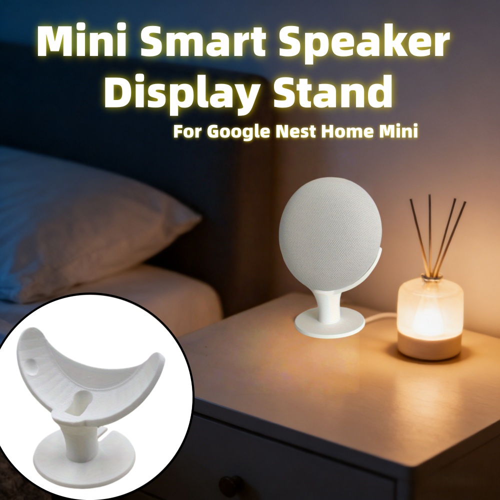 Google Speaker Nest Audio - حامل مكبر صوت ذكي صغير للعرض،