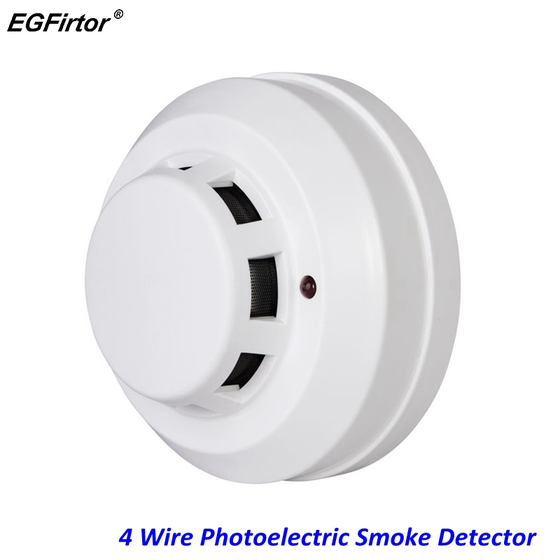 Smoke Detector Interconnected - إنذار الحريق 4 سلك كهروضوئية كاشف