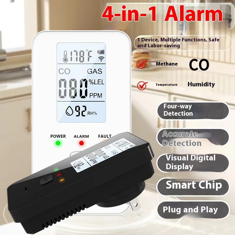 Co Detector Plug - 4 في 1 كاشف الغاز أول