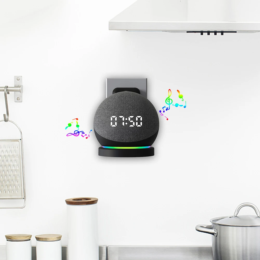 Amazon Speaker Echo Dot 5 - حامل مكبر صوت بلاستيكي مثبت على