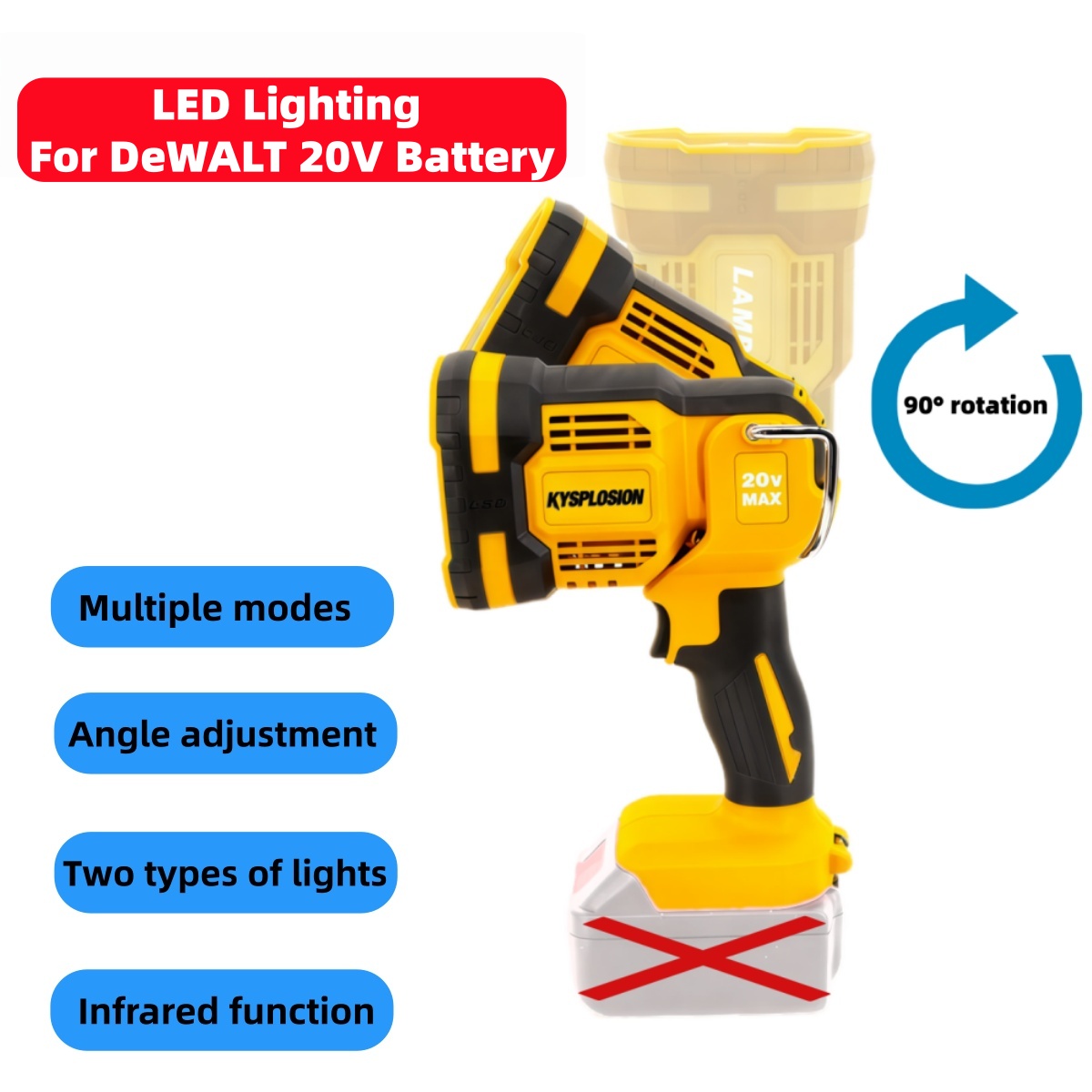 Power Outage Light - سطوع عالية LED ضوء الطوارئ زاوية