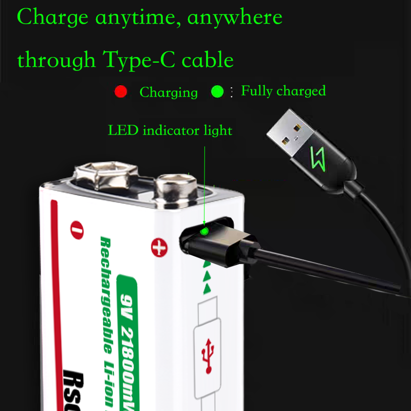 USB-C قابلة للشحن 9 فولت بطاري - مراجعة Smoke Detector Interconnected وسعره