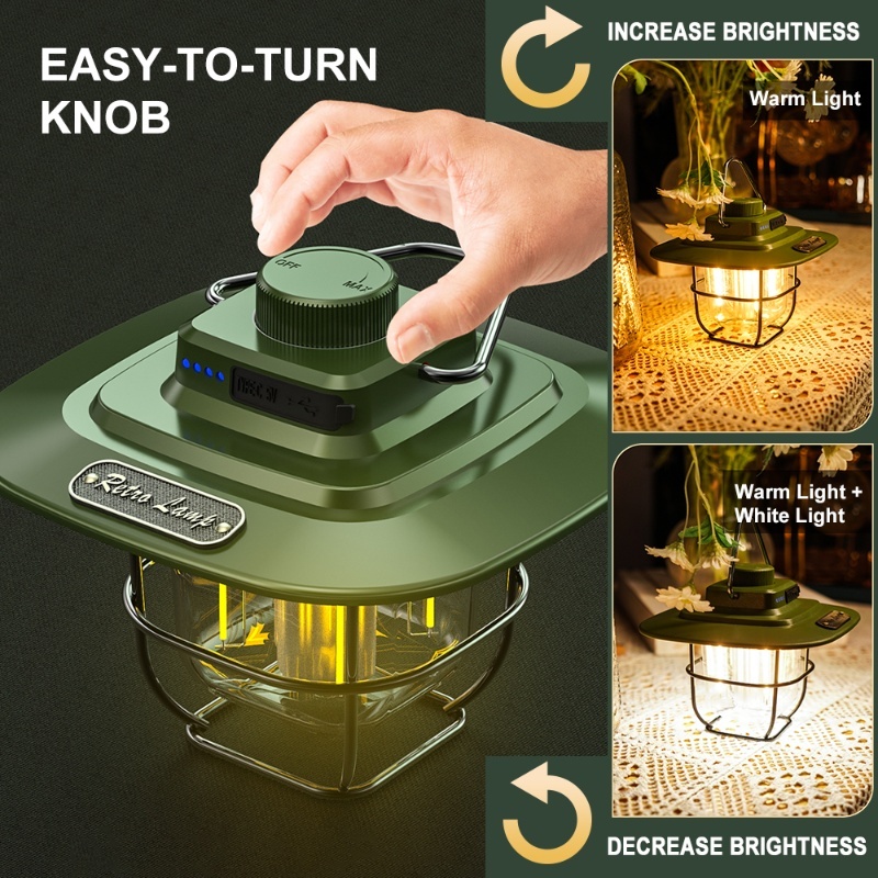 فانوس تخييم LED عتيق الطراز مق - مراجعة Power Outage Light وسعره