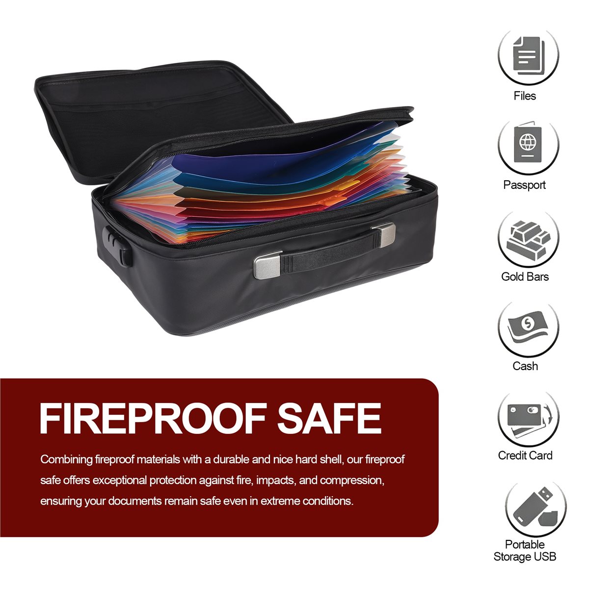 صندوق وثائق مقاوم للحريق 82832 - مراجعة Fire Safe Document وسعره