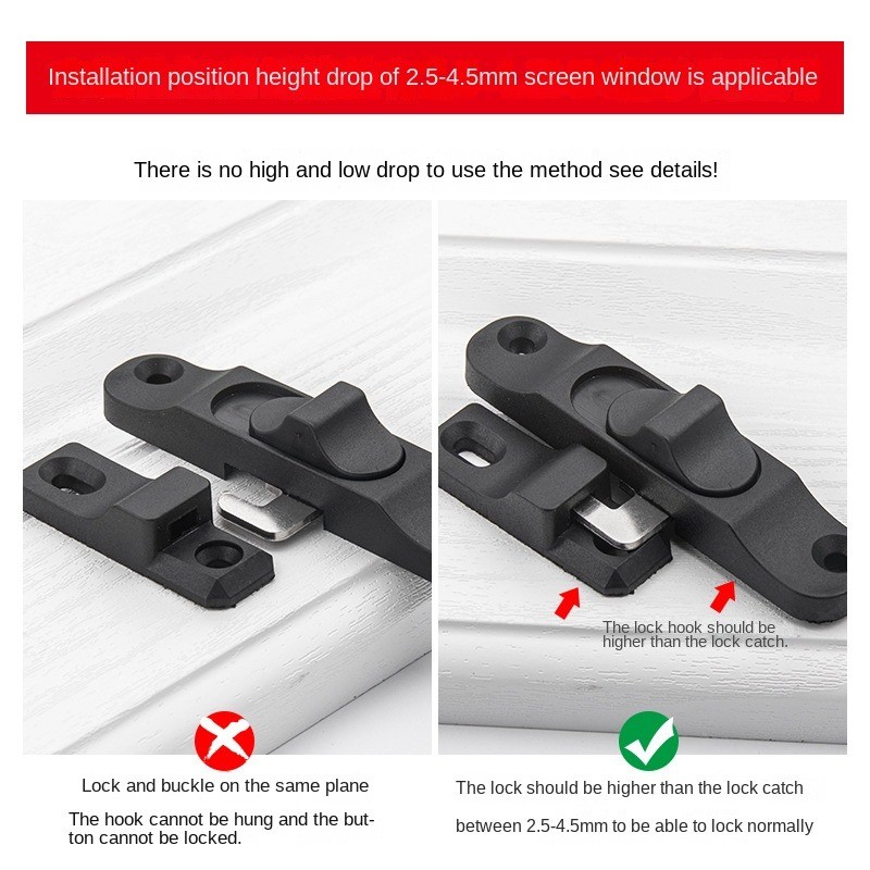 الربيع البلاستيك دفع سحب للطي  - مراجعة Window Lock Bar وسعره