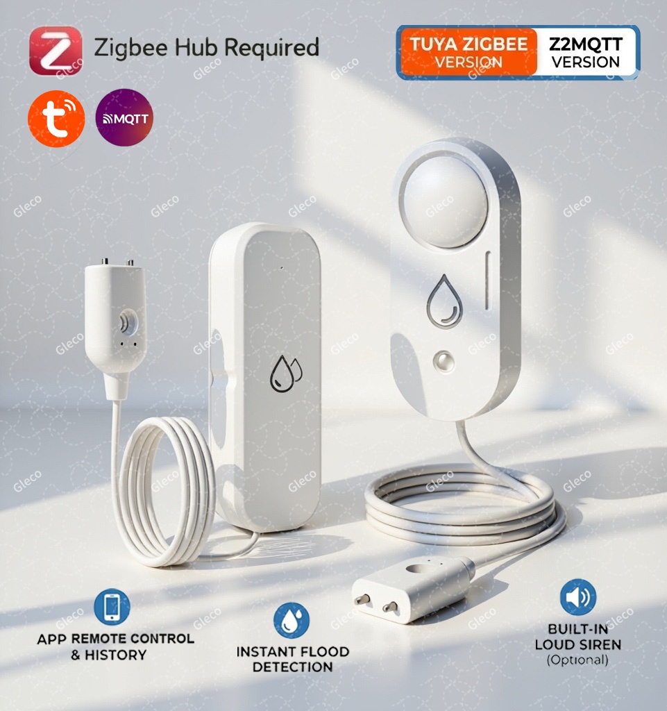 مستشعر تسرب المياه زيجبي مع إن - مراجعة Water Alarm Sensor وسعره