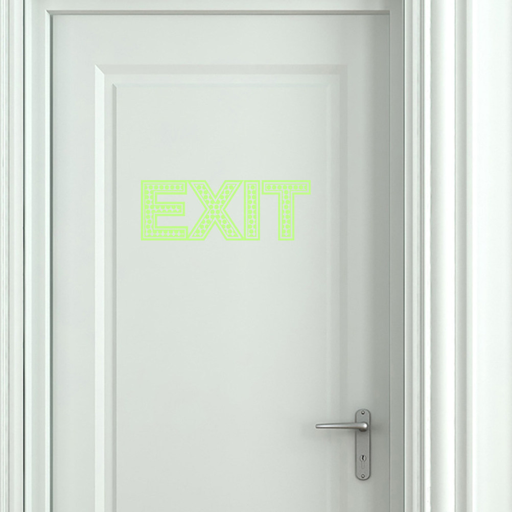 3 قطع من ملصقات الإضاءة الليلي - مراجعة Emergency Exit Sign وسعره