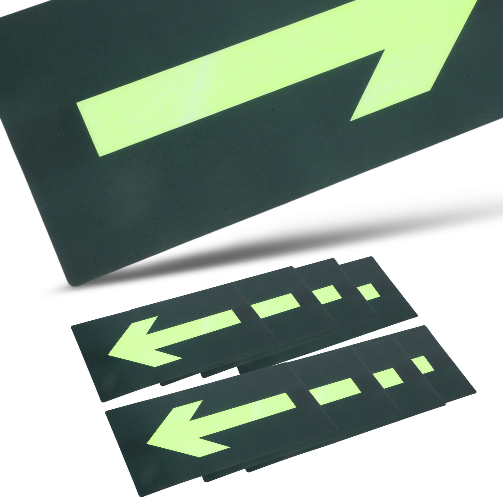 8 قطع من ملصقات الأسهم المضيئة - مراجعة Emergency Exit Sign وسعره