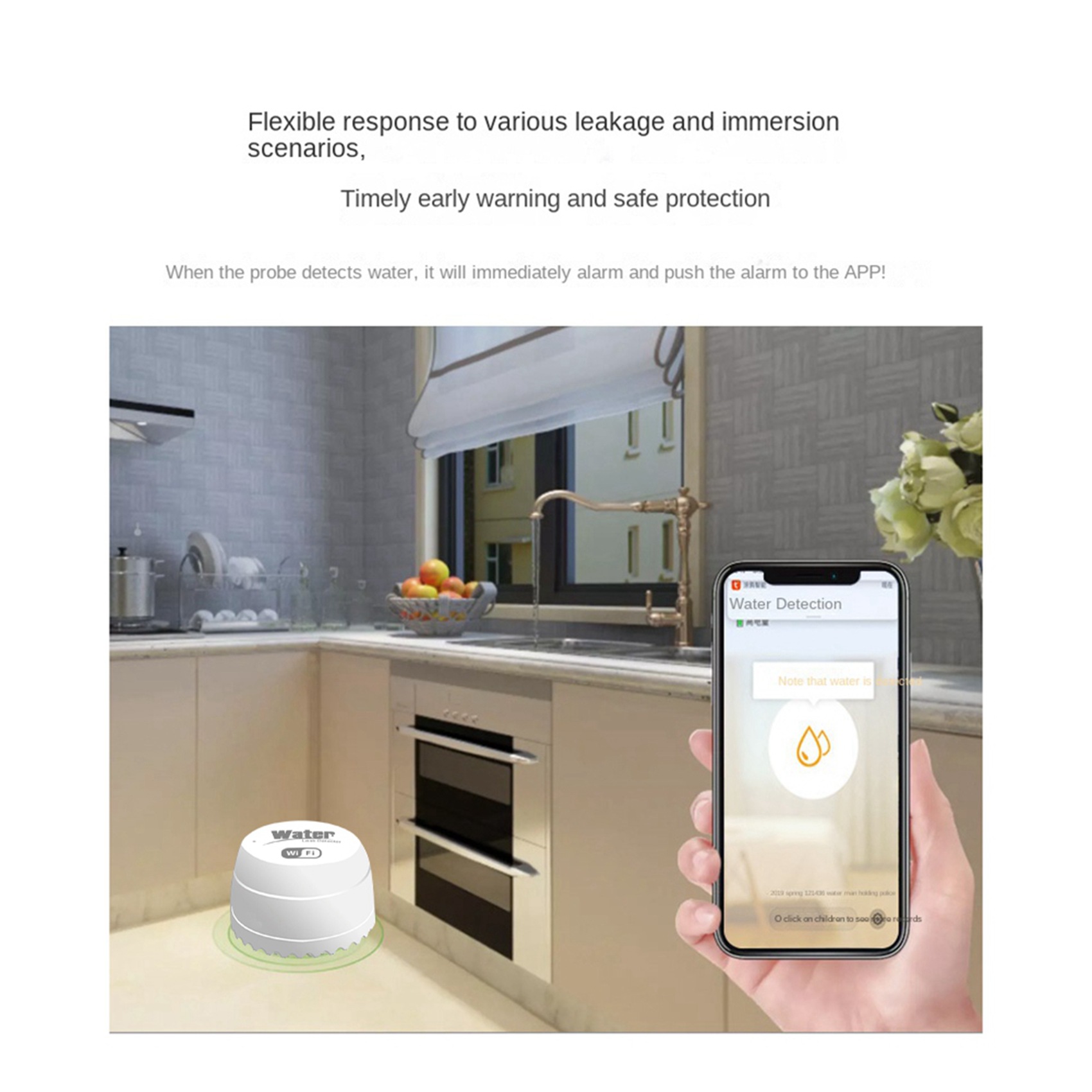 جهاز كشف تسرب المياه الذكي ABK - مراجعة Water Alarm Sensor وسعره
