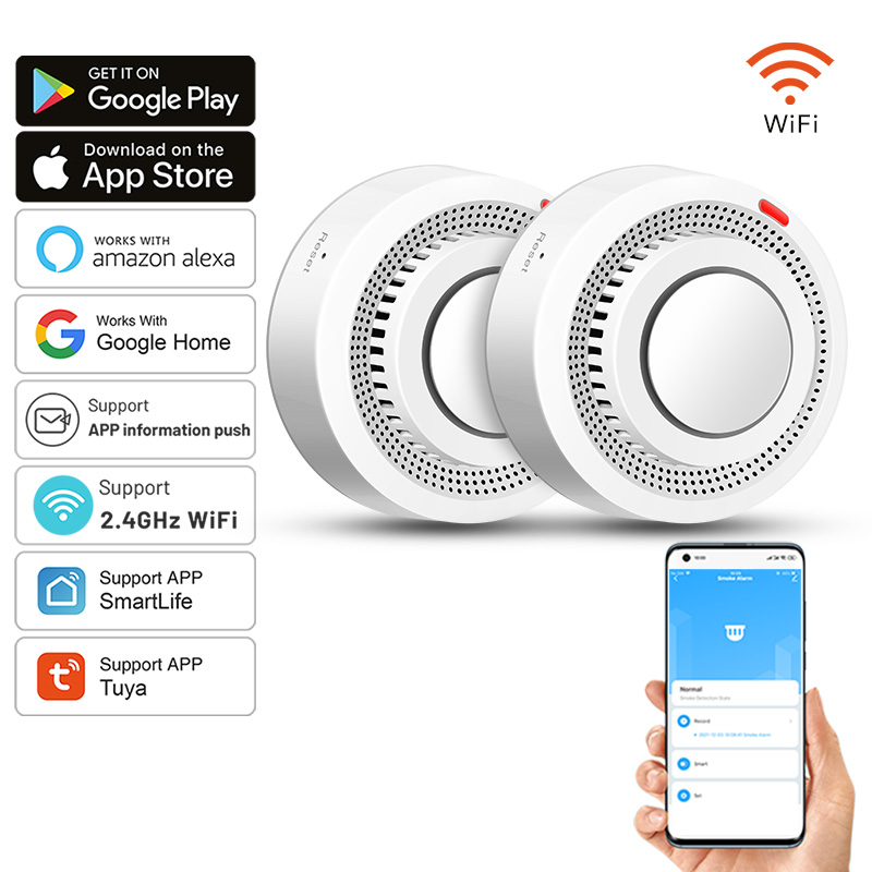 مجموعة من 2 جهاز استشعار دخان  - مراجعة Smoke Detector Interconnected وسعره
